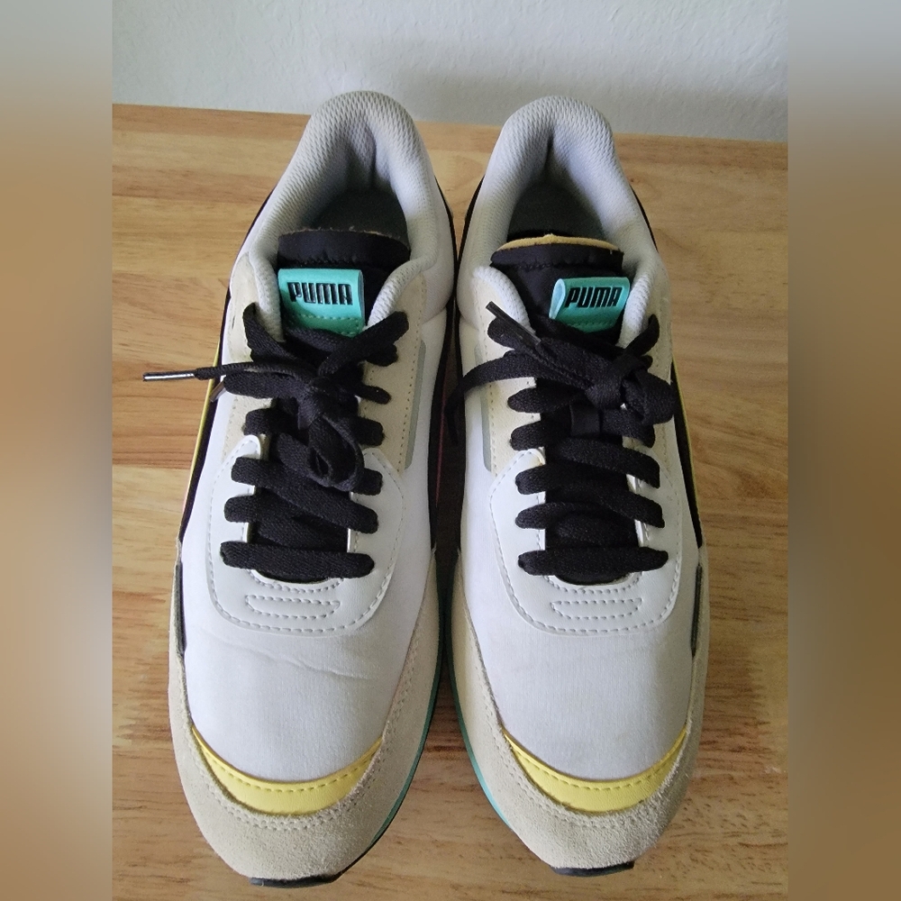 Puma City Rider Shoes Grey/Pink View 3